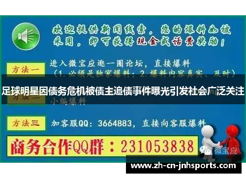 足球明星因债务危机被债主追债事件曝光引发社会广泛关注
